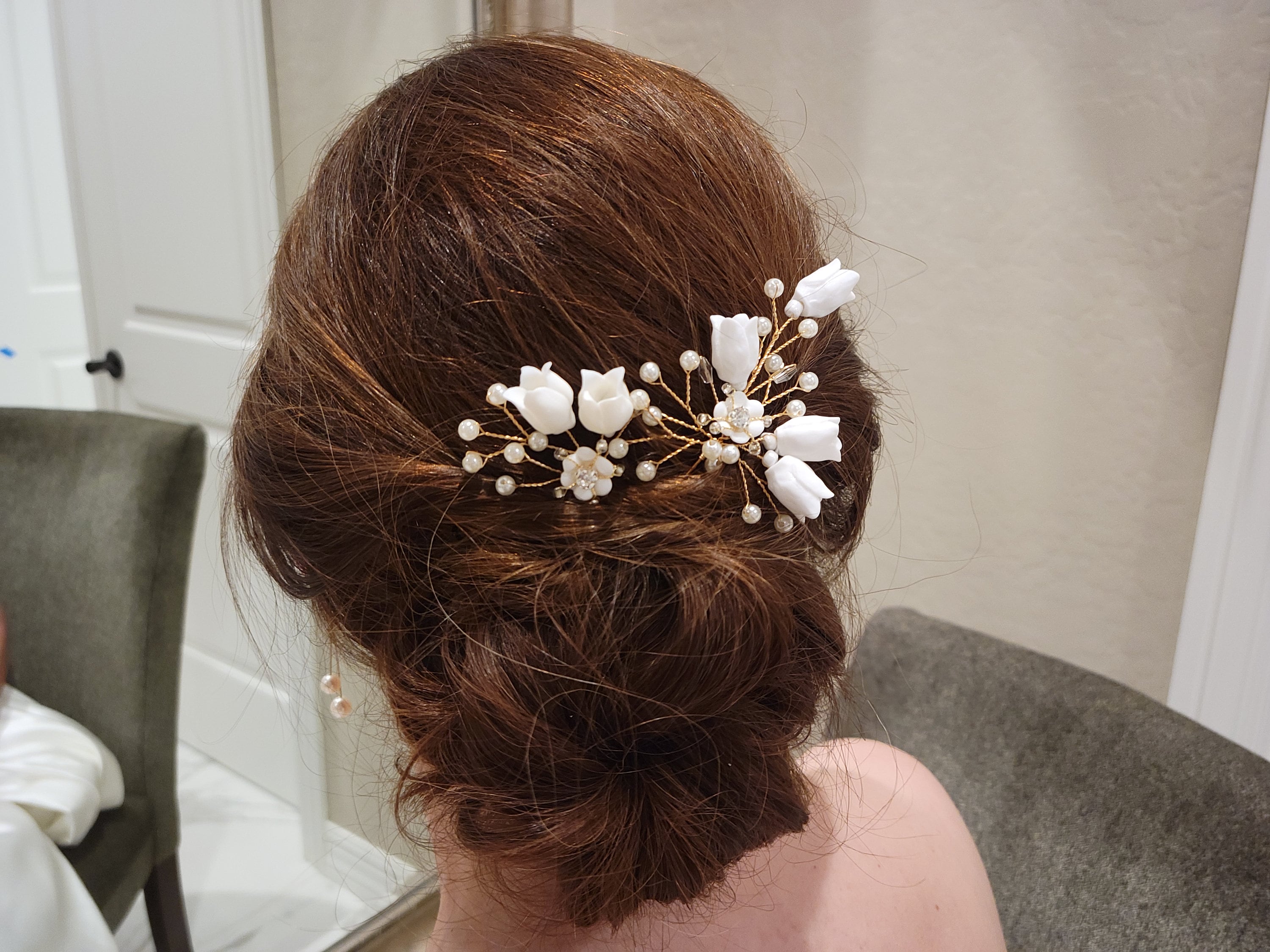 LILY OF THE VALLEY  Bridal hair pins - TANIA MARAS BRIDAL
