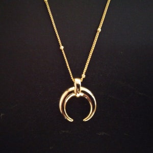 Sterling Silver Moon Necklace, Gold Moon Necklace, Crescent Moon Necklace, Celestial Necklace, Wiccan Jewelry, Gold Necklace Free Shipping