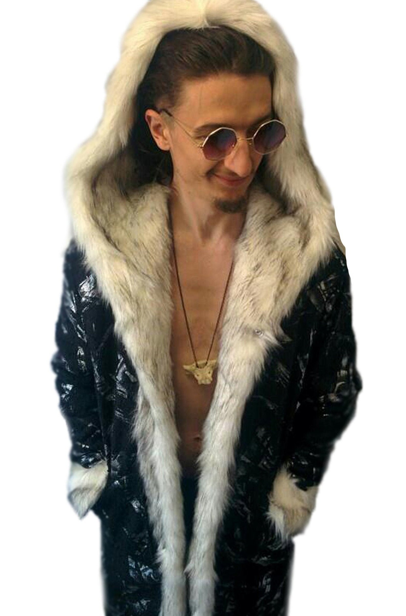 Fluffy Reversible Faux Fur Coat/Winter Pimp Jacket/Bohemian | Etsy