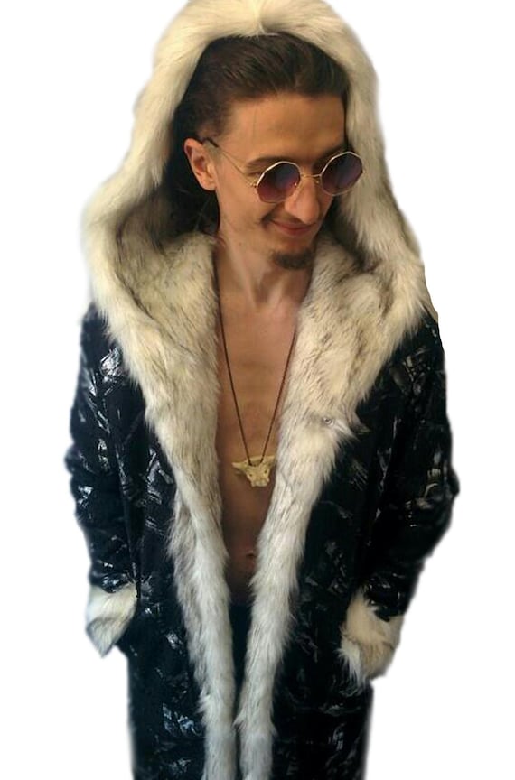 Reversible faux fur hoodie