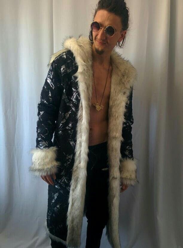 Fluffy Reversible Faux Fur Coat/winter 