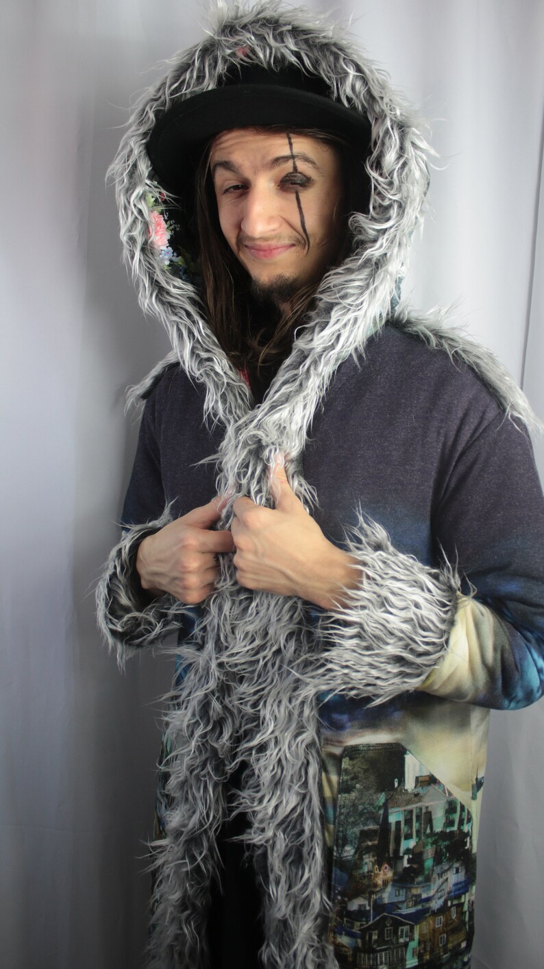 Long Xxl Coat/duster Pimp Jacket/long Bomber Jacket/festival Etsy