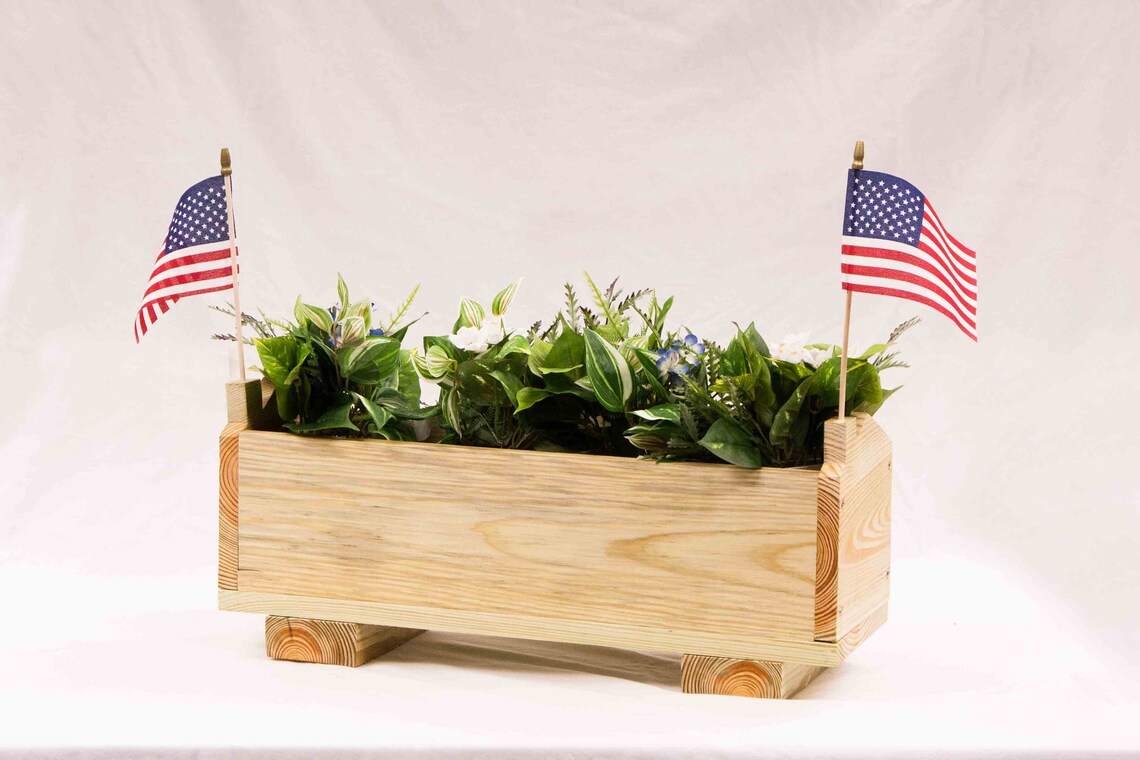 Planter Boxes, Flower Boxes, Rectangle Flower Boxes, Cemetery Flower