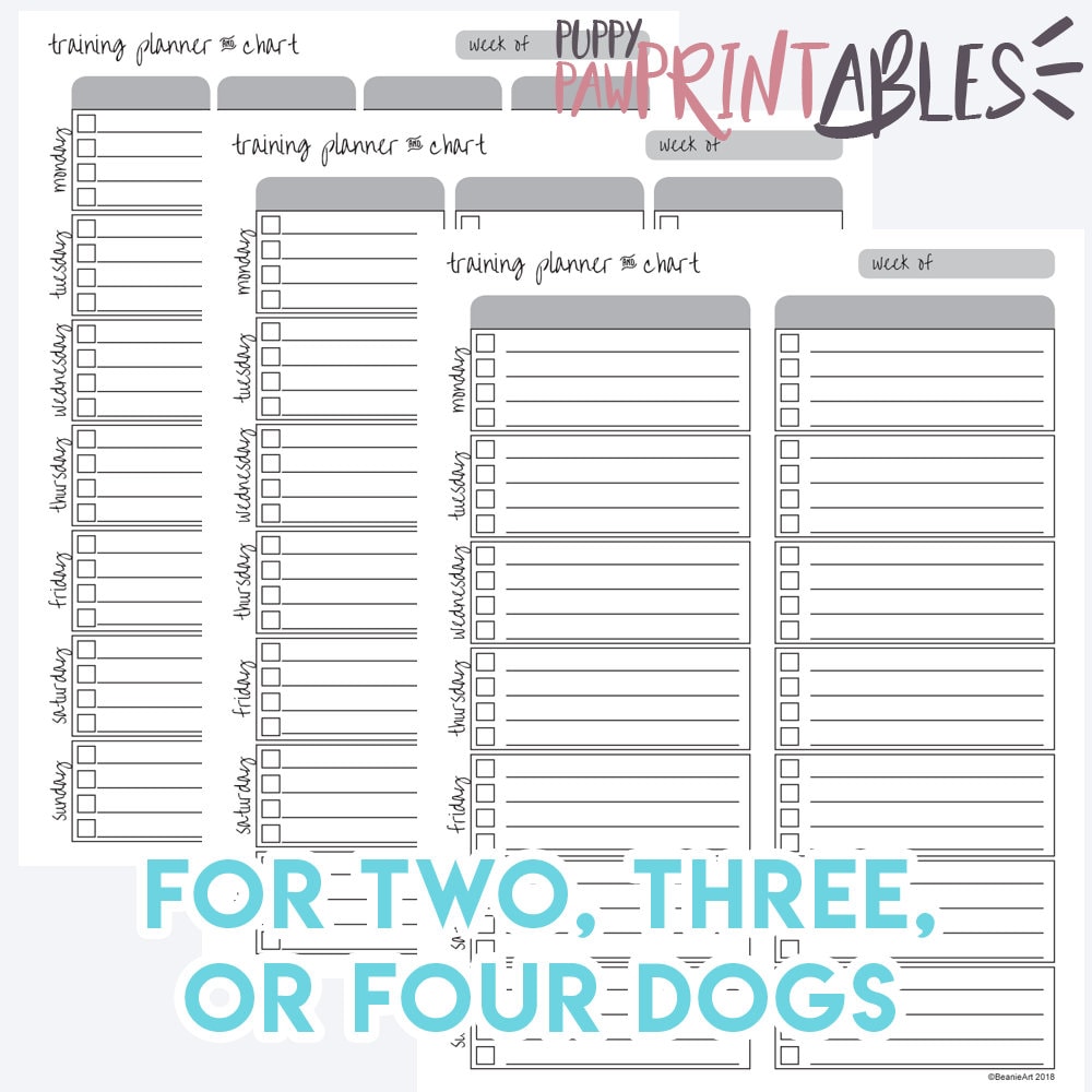 Printable Planner Dog Training Weekly Training Planner and Tracking Chart for Multiple Dogs! Instant Download, 8.5x11 PDF, Dog Training Plan - Etsy printable-planner-dog-training-weekly-training-planner-and-tracking-chart-for-multiple-dogs-instant-download-8-5x11-pdf-dog-training-plan-etsy