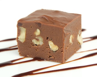 Handmade Chocolate Walnut Fudge, Creamy 8oz Treat