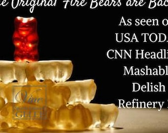 Original Fire Bears! Cinnamon Whisky gummy bears like the "fireball" shot 4 oz package