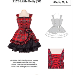 PDF XS-L Lolita Sewing Pattern: #1170 Little Betty JSK