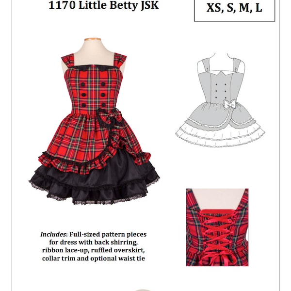 PDF XS-L Lolita Couture Pattern: #1170 Little Betty JSK