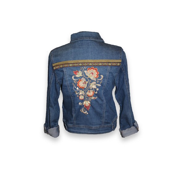 embroidered blue jean jacket