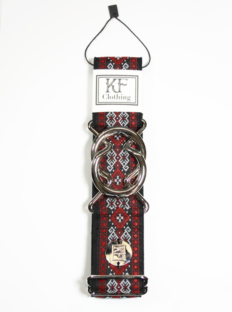 Adjustable equestrian style belt equestrian gift red aztec belt gift for her
