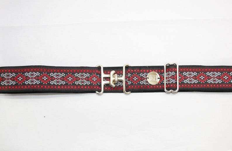 Adjustable equestrian style belt equestrian gift red aztec belt gift for her