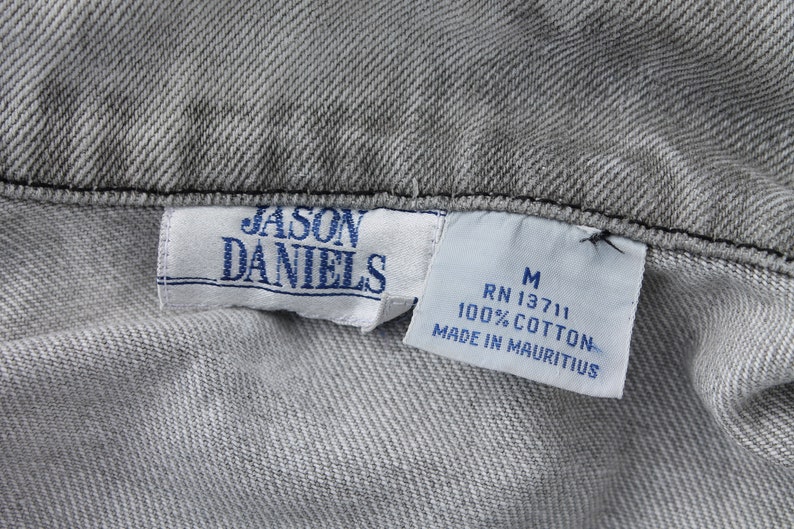 1980s Gray Acid Wash Jasper Daniels Denim Jacket With Pockets | Etsy