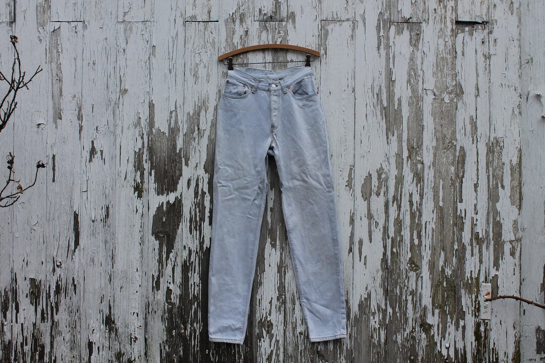 1990s High Waist Jeans Light Blue Button Fly Levi's Two - Etsy