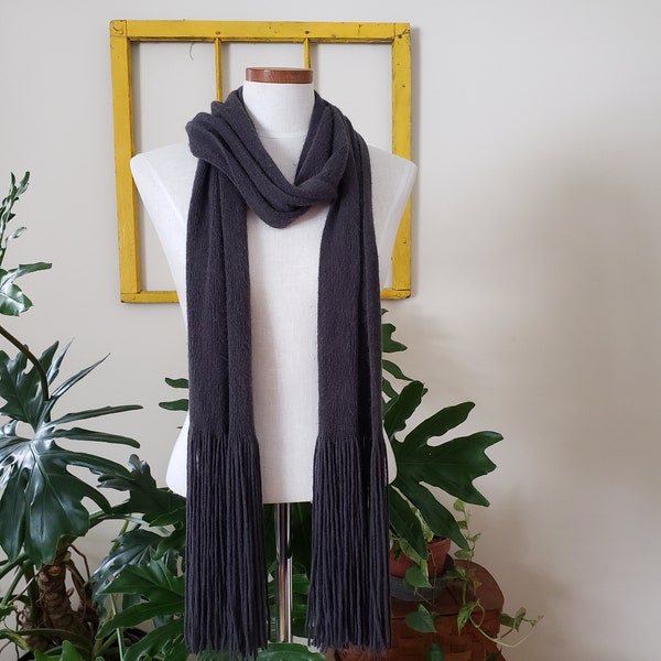 Dark Grey Scarf Etsy