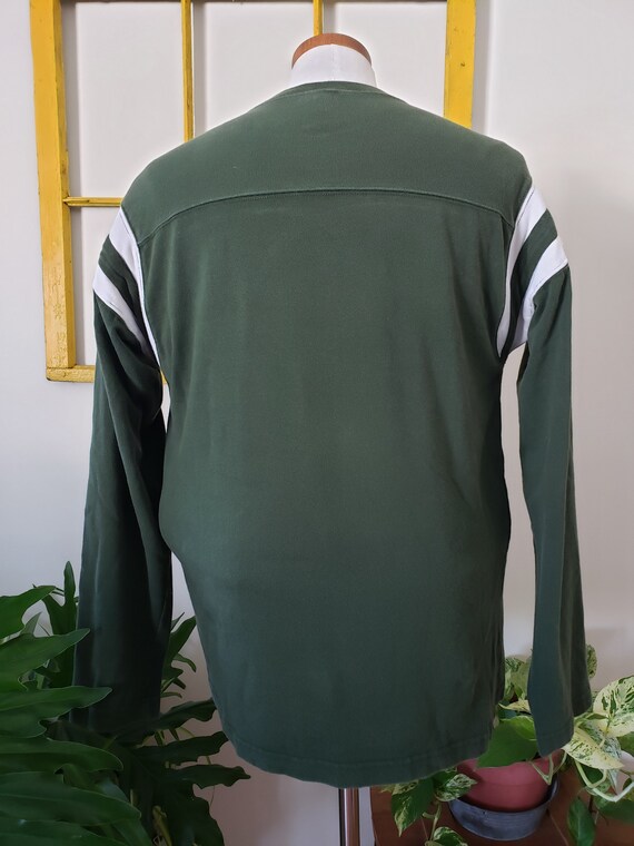 y2k long sleeve tee, dark green with white should… - image 3