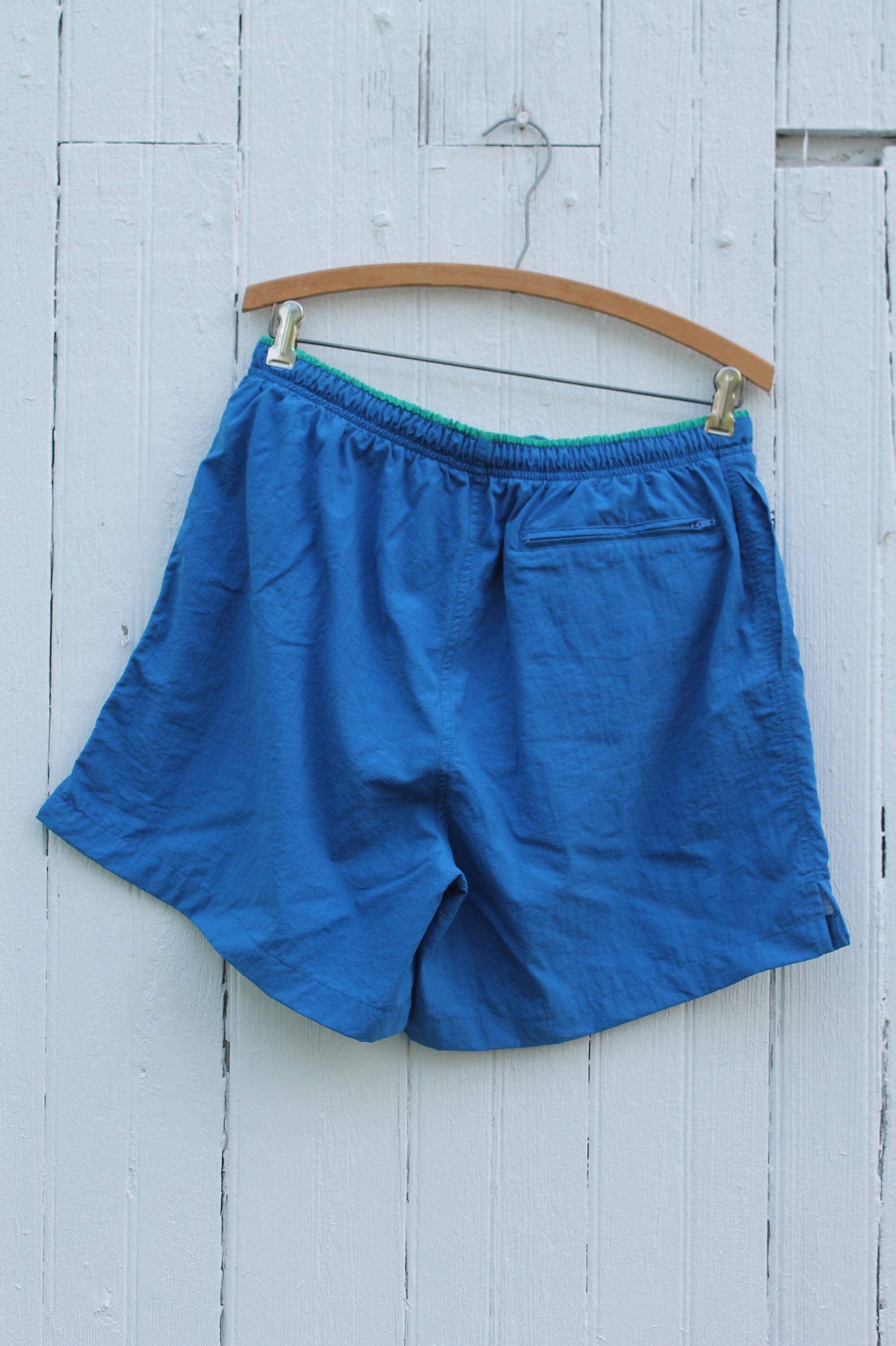 1990s Blue and Teal Swim Trunks Elastic Band and Drawstring - Etsy
