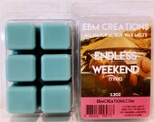 EBM Creations - Endless Weekend (Type) - Scented All Natural Soy Wax Melts - 6 Cube Clamshell 3.2oz