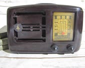 Bakelite Tube Radio Art Deco Emerson 1940 39 s Brown Bakelite Working Radio PreWar Black Brown with Handle Model 336 Working Vintage Radio