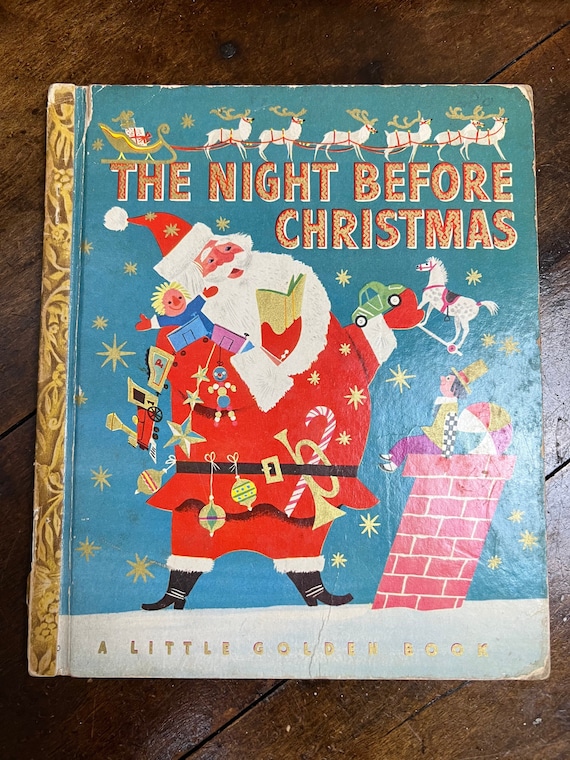 Vintage the Night Before Christmas A Little Golden Book - Etsy