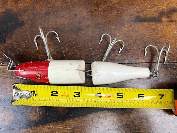 Vintage CREEK CHUB Pikie Fishing Lure| Jointed Striper Pikie 6802