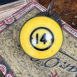 Vintage Pool Balls| Centennial Green Stripe 14 Replacement Pool Ball| Rustic Billiard Balls| Gameroom Decor| Gift for Family Game Night