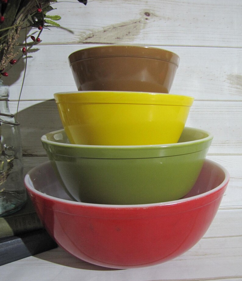 Kitchen & Dining Dinnerware Sets Vintage Blue Pyrex Plate & Bowl Set