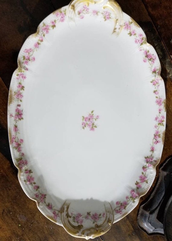 Antique GDA LIMOGES France~ CH Field Haviland~scalloped Oval