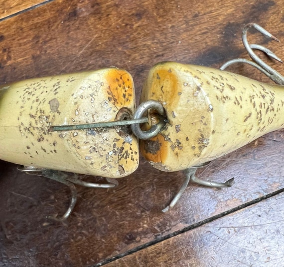 Leurre de pêche vintage Creek Chub articulé Pikie 6901 motif