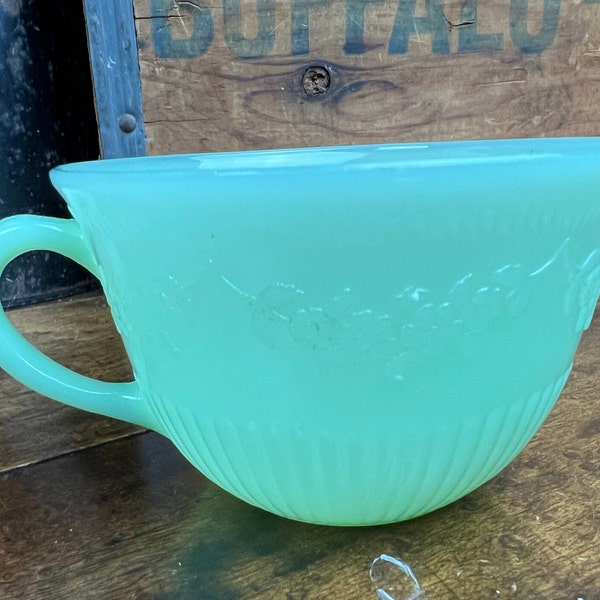 Fire King JADEITE Cup Alice Floral Jade Ite Fire King Green Coffee Tea Cup Vintage Serve Ware Gift For Mom For Wedding Retro 50's Vibe