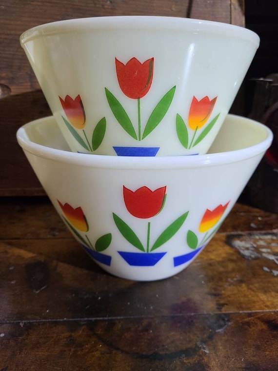 【在庫処分大特価!!】 Tulip IVORY KING FIRE Vintage Splash Set Bowls Mixing Proof 食器