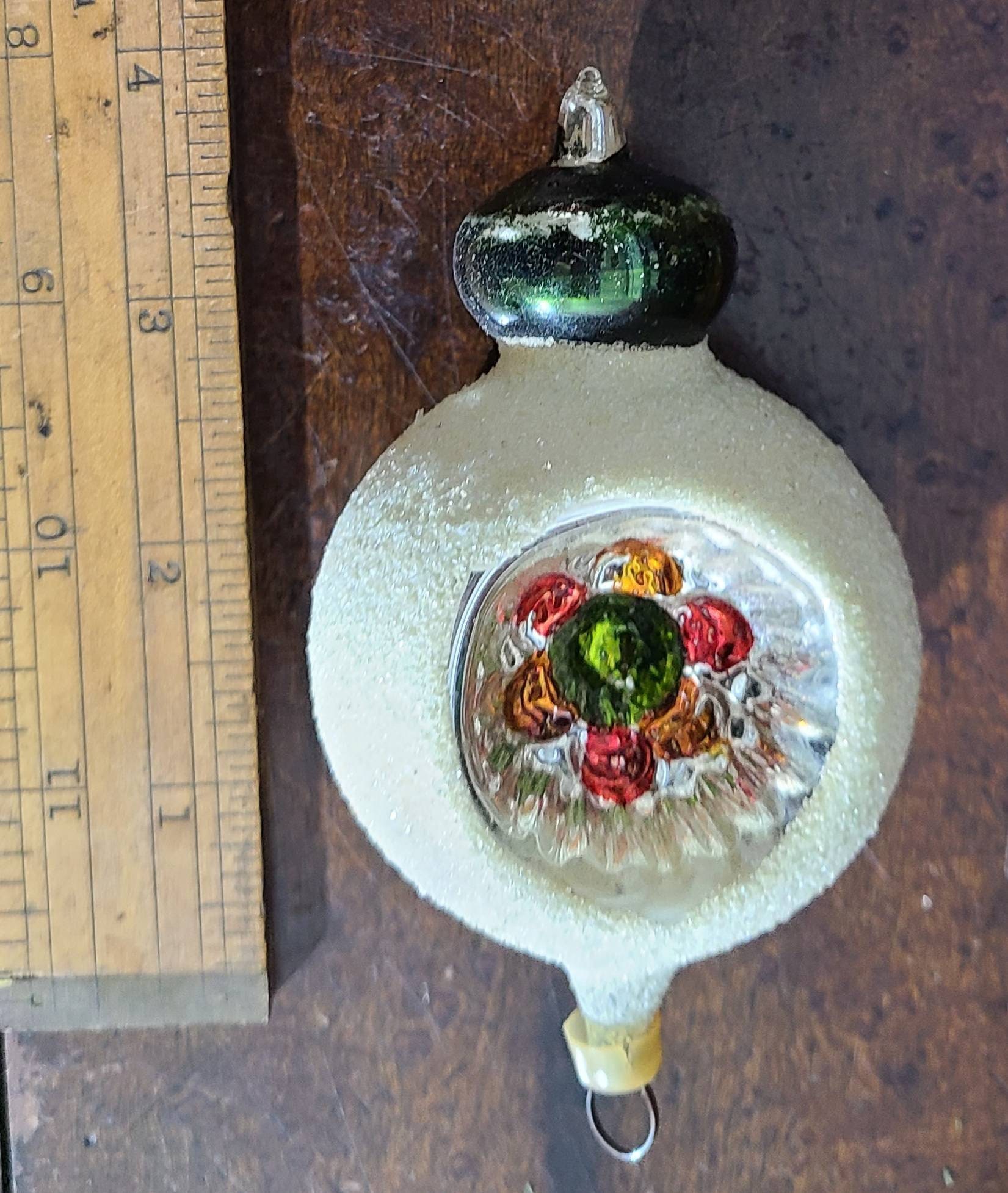 Vintage MERCURY Glass Christmas Tree Ornament White Mica - Etsy