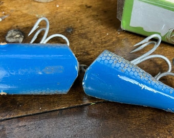 Vintage CREEK CHUB Jointed Pikie Fishing Lure| Striper Pikie Blue