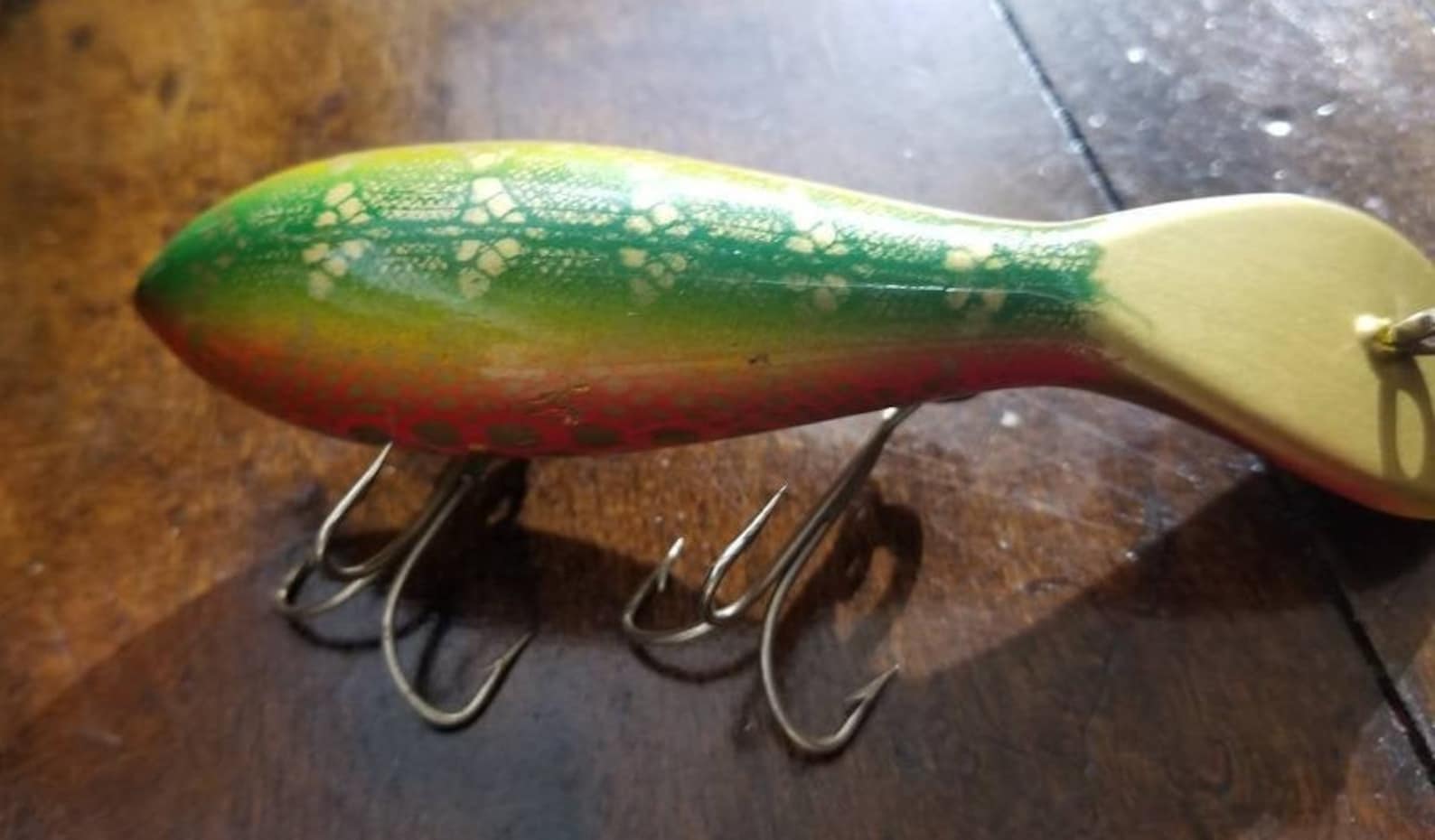 Vintage Wooden Plug Fishing Lure Rush Tango Wood Lure Etsy