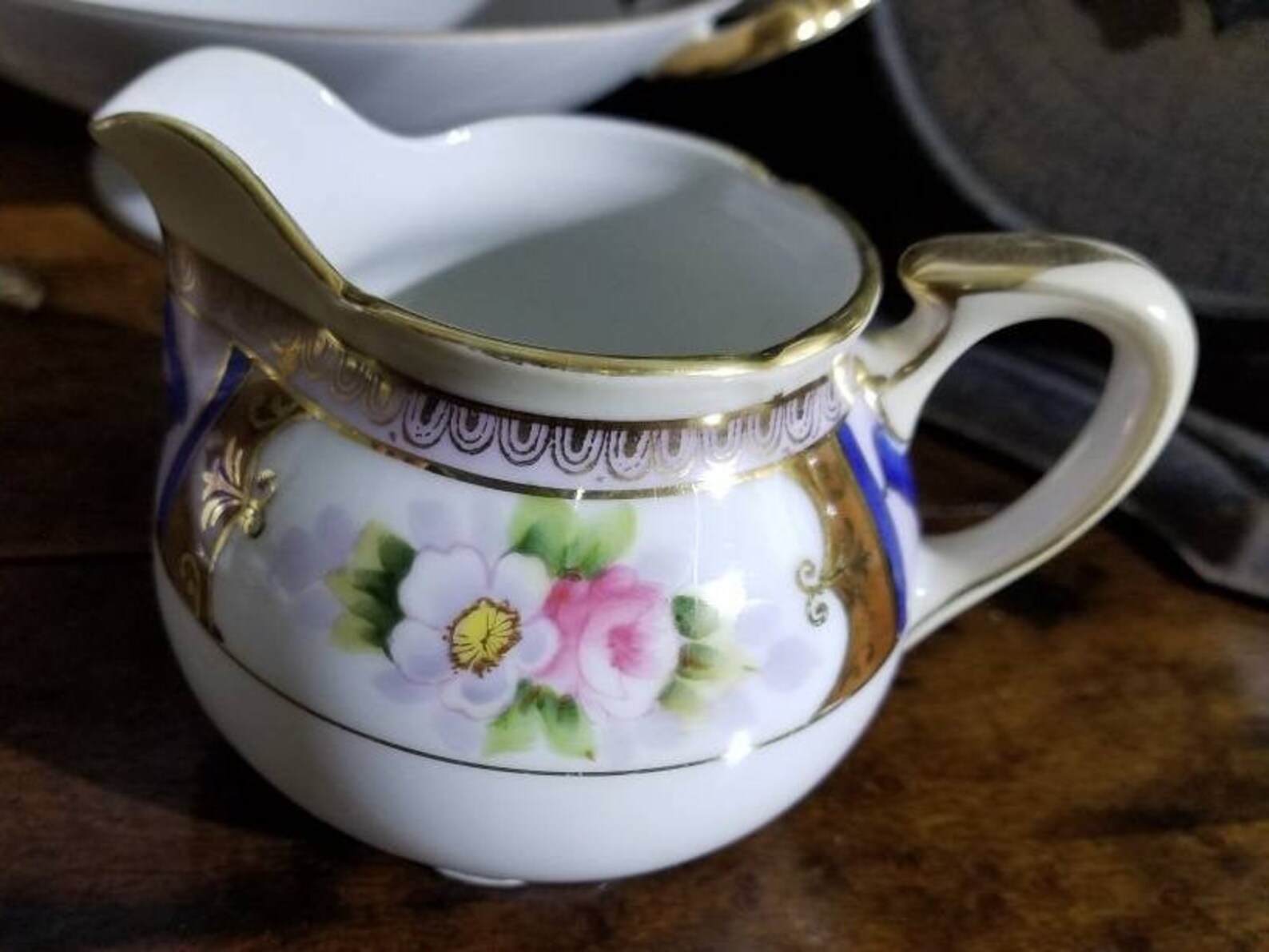 Vintage NORITAKE Japan Porcelana Creamer Cuenco de azúcar y | Etsy