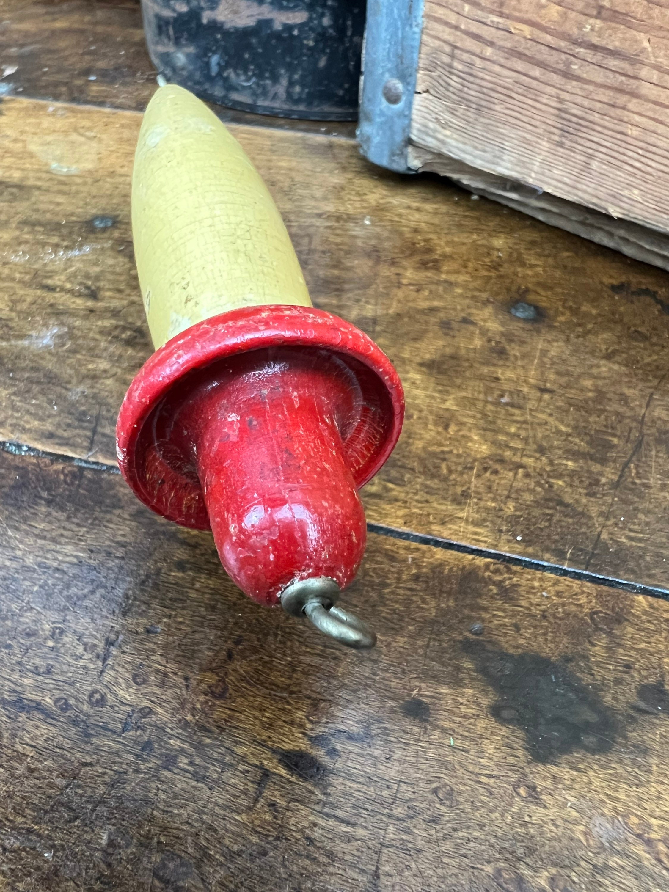 Leurre de pêche vintage South Bend Bass-Oreno | Rouge et