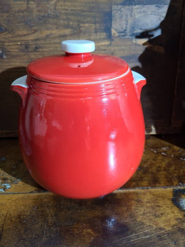 Ceramic Container For Fire Home & Living Kitchen Storage Chinese Fire Red Squared Lidded Ceramic ...