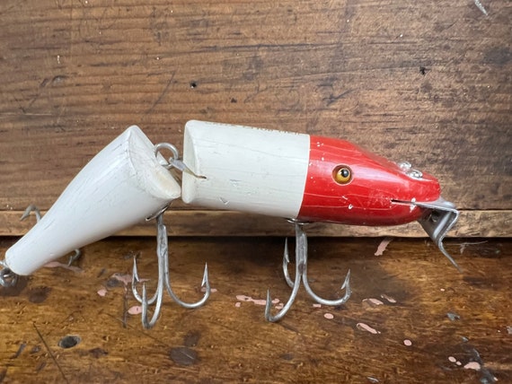 Vintage CREEK CHUB Pikie Fishing Lure| Jointed Striper Pikie 6802