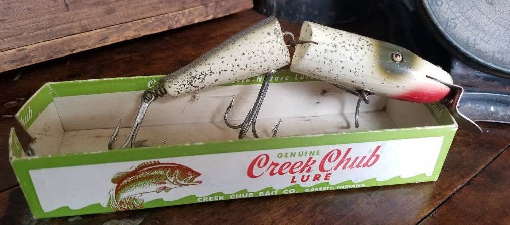 Vintage CREEK CHUB Jointed Pikie Fishing Lure 6818 Silver Flash