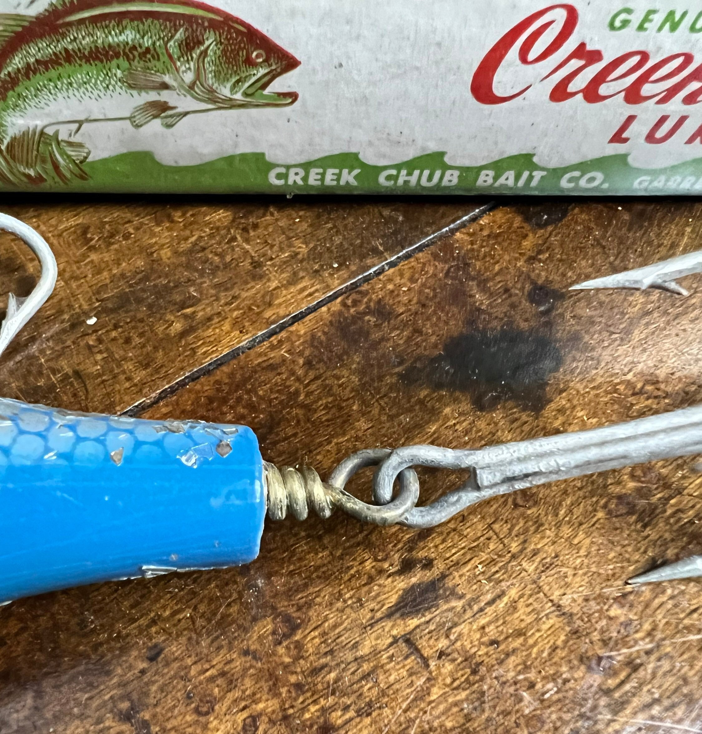 Vintage CREEK CHUB Jointed Pikie Fishing Lure| Striper Pikie Blue