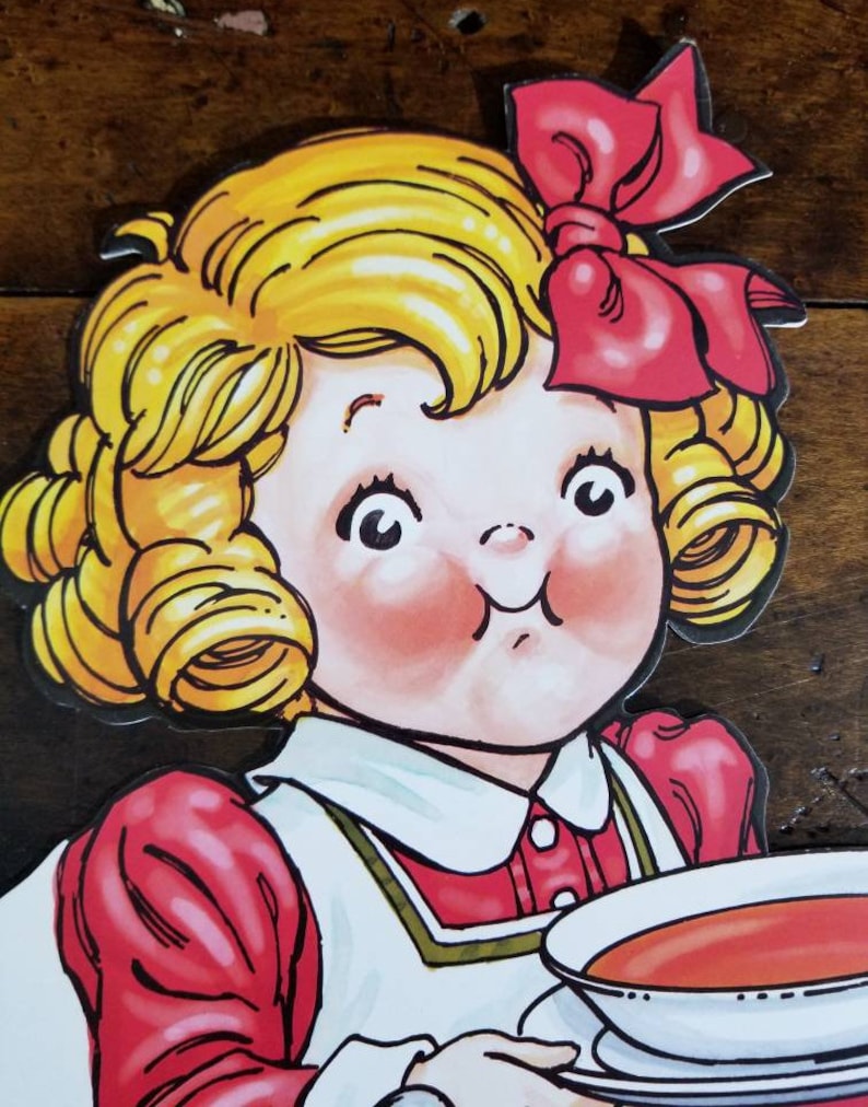 Vintage CAMPBELL'S SOUP Kids Litho Christmas Signs Girl - Etsy