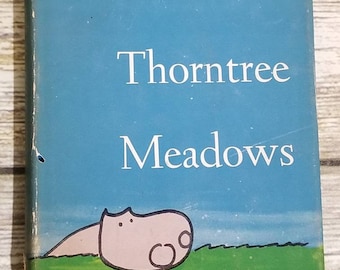 Vintage Book Thorntree Meadows By Roger Nett  Copyright 1957 Houghton Mifflin Company Boston  Blue Hardcover First Edition with Dust Jacket