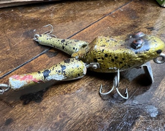 Vintage AL FOSS Pork Rind Minnow Shimmy Wiggler Oriental No 3fly Rod Fishing  Lures tackle Baitblue Tin Boxred White Fisherman Gift 
