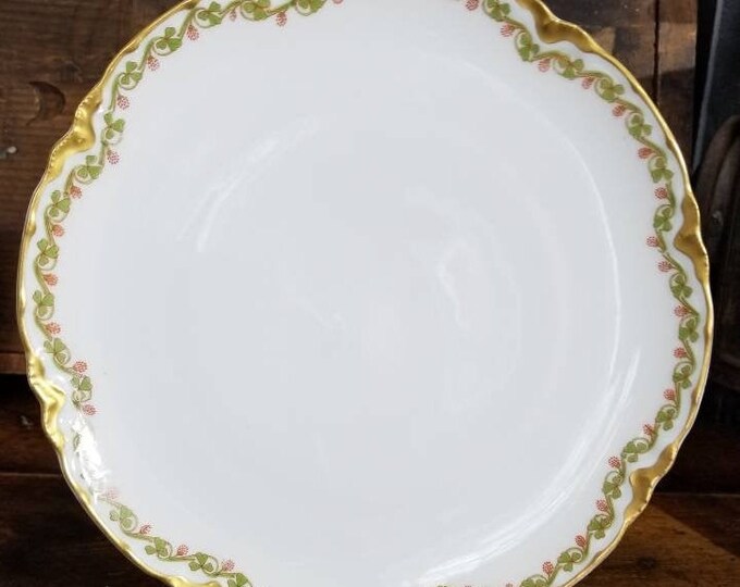 Vintage HAVILAND FRANCE Limoges Coupe Luncheon Plate 8 5/8 Scalloped