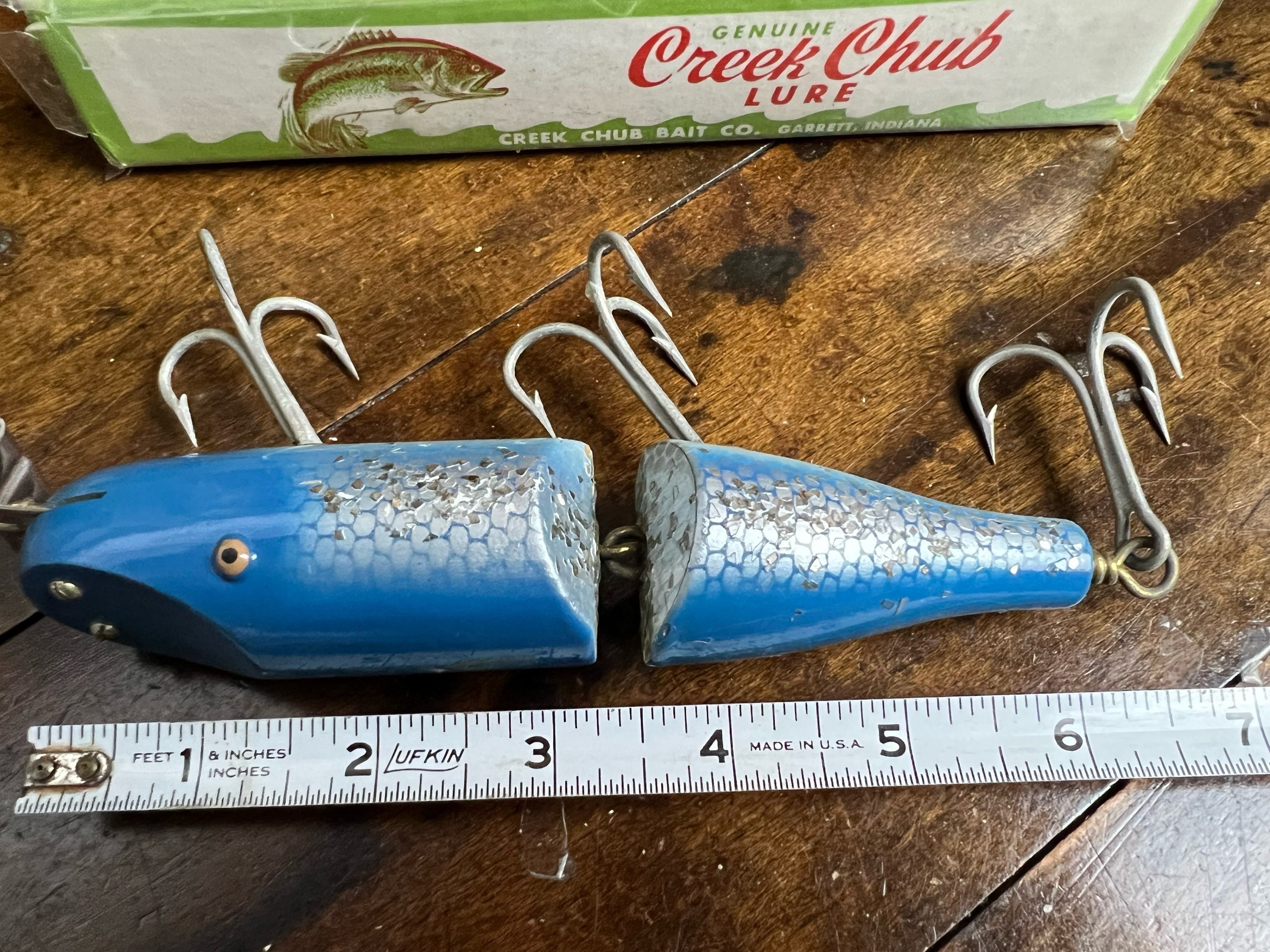 Vintage CREEK CHUB Jointed Pikie Fishing Lure| Striper Pikie Vintage CREEK CHUB Jointed Pikie Fishing Lure| Striper Pikie