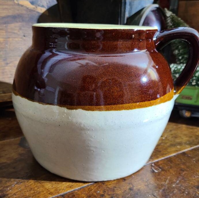 ラシュトン　RUSTON Antique CROCK~2 tone Robinson Ransbottom Blue Crown