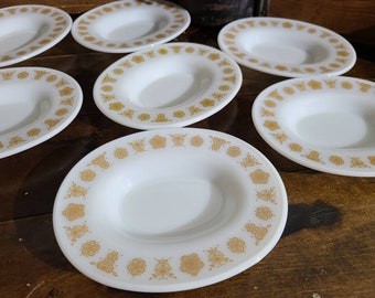 Vintage Pyrex BUTTERFLY GOLD Replacement Gravy Underplate~ 77-U ~ Country Cottage Floral Fall Decor Serving Platter ~ Thanksgiving