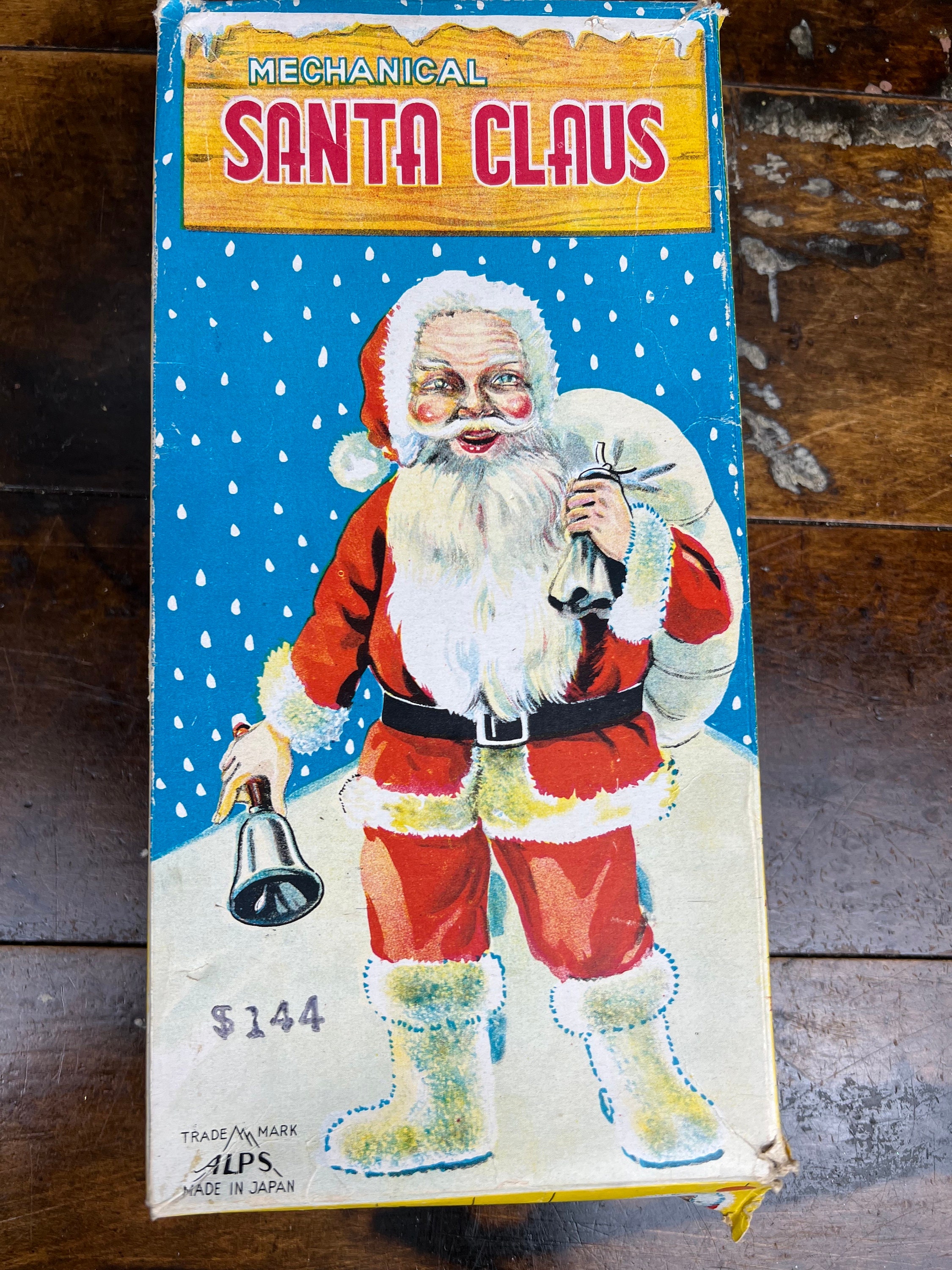 Vintage Mechanical Santa Claus Windup Toy| Vintage Christmas Santa