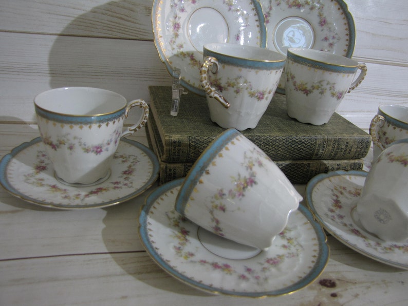 Antique Lewis Straus and Sons Limoges France Demitasse Cups W Etsy
