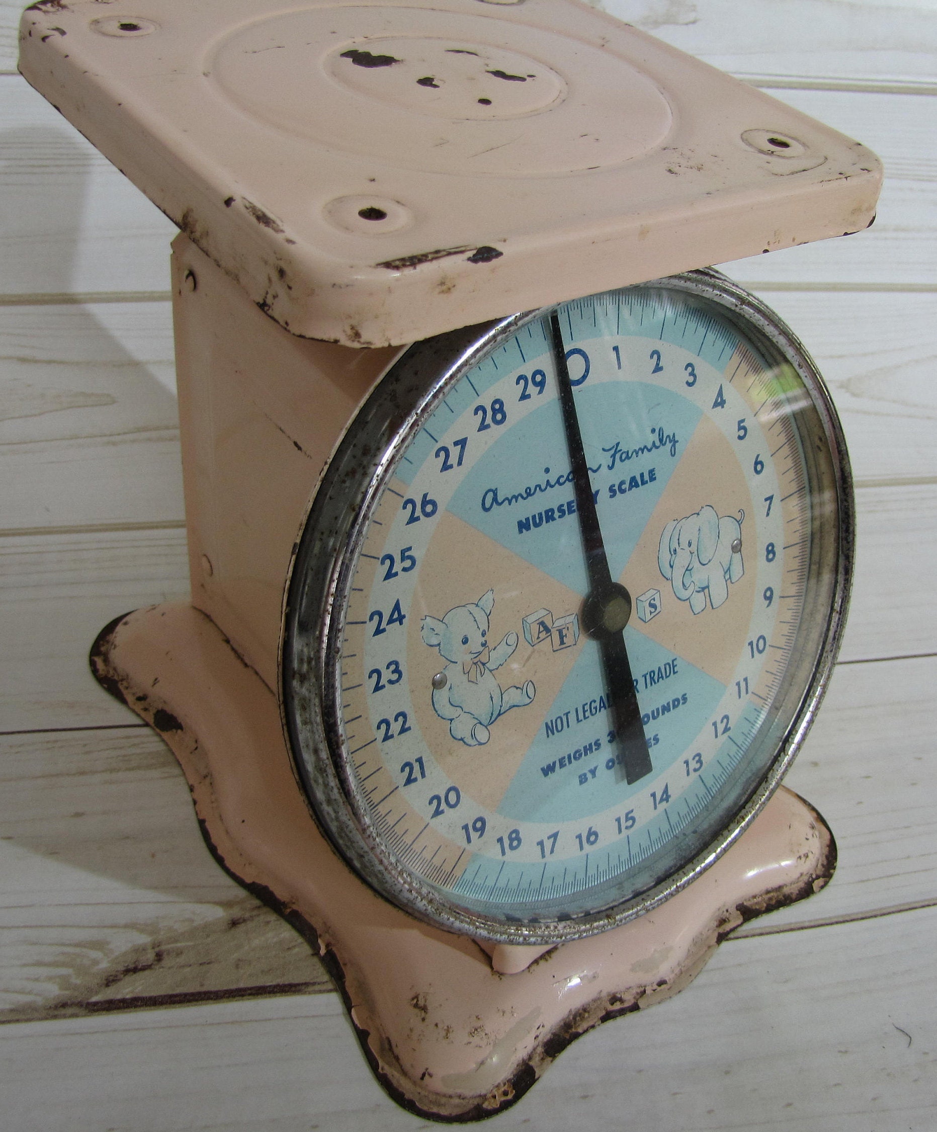 Vintage Pink Scale Nursery Decoration Scale American Family Pink Blue ...