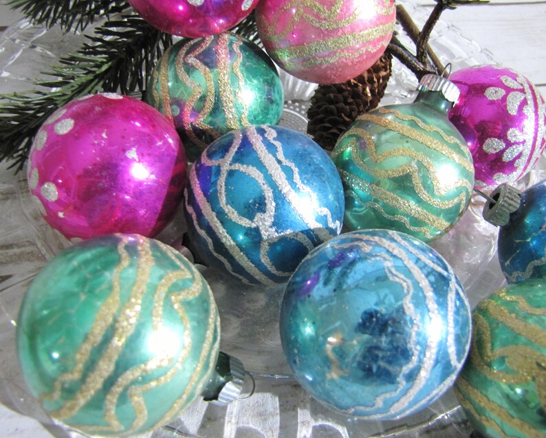 wallpapers Pink And Gold Christmas Tree Decorations retro christmas tree decor round ball